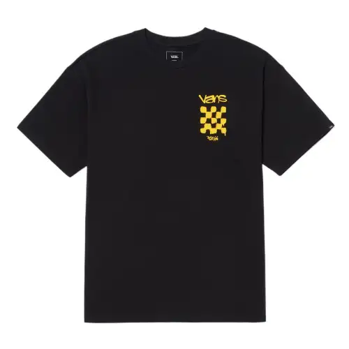Vans T Shirts Unisex Black Crew Neck Moderate Straight Fit