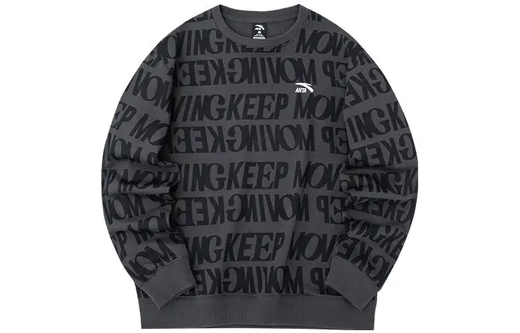 ANTA Life Collection Sweatshirts Unisex Ink Power Gray Crew Neck Moderate Regular