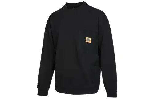 Converse Sweatshirts Men's Black Crew Neck Moderate Regular