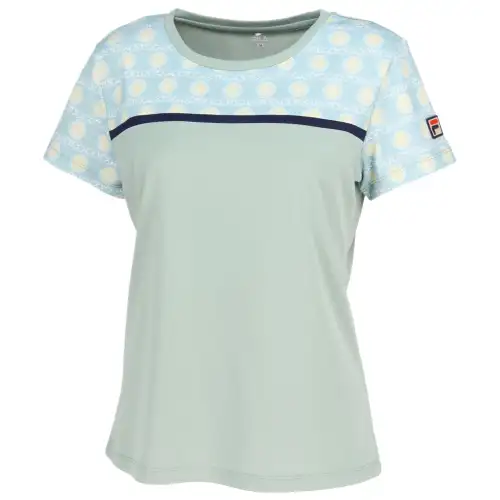 FILA T Shirts Unisex Green Crew Neck Moderate