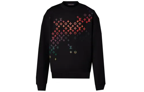 Lv Embroidered Cotton Sweatshirt