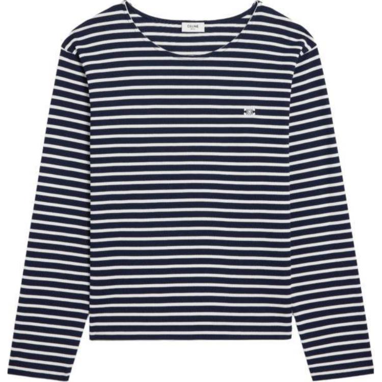 CELINE T Shirts Men's Black Crew Neck Moderate Straight Fit