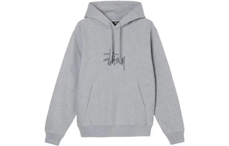 Stussy Sweatshirts Men's Gray Hooded Moderate