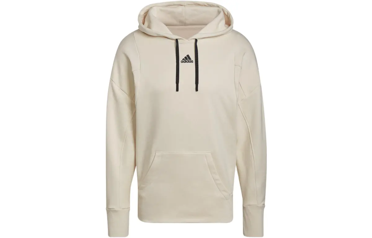 Adidas Lounge Sweatshirts Men's Ecru Hooded Moderate Other