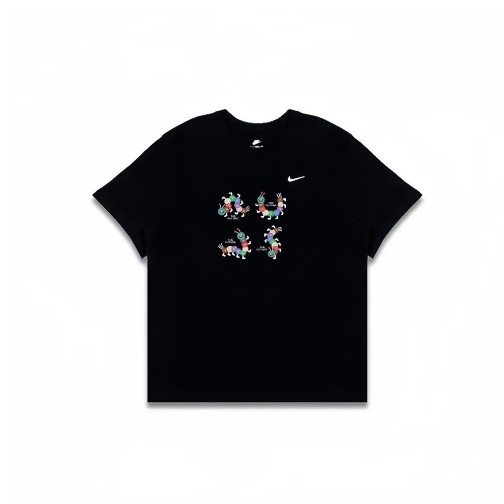 Nike T-Shirts Men's Black Crew Neck Moderate Straight Fit