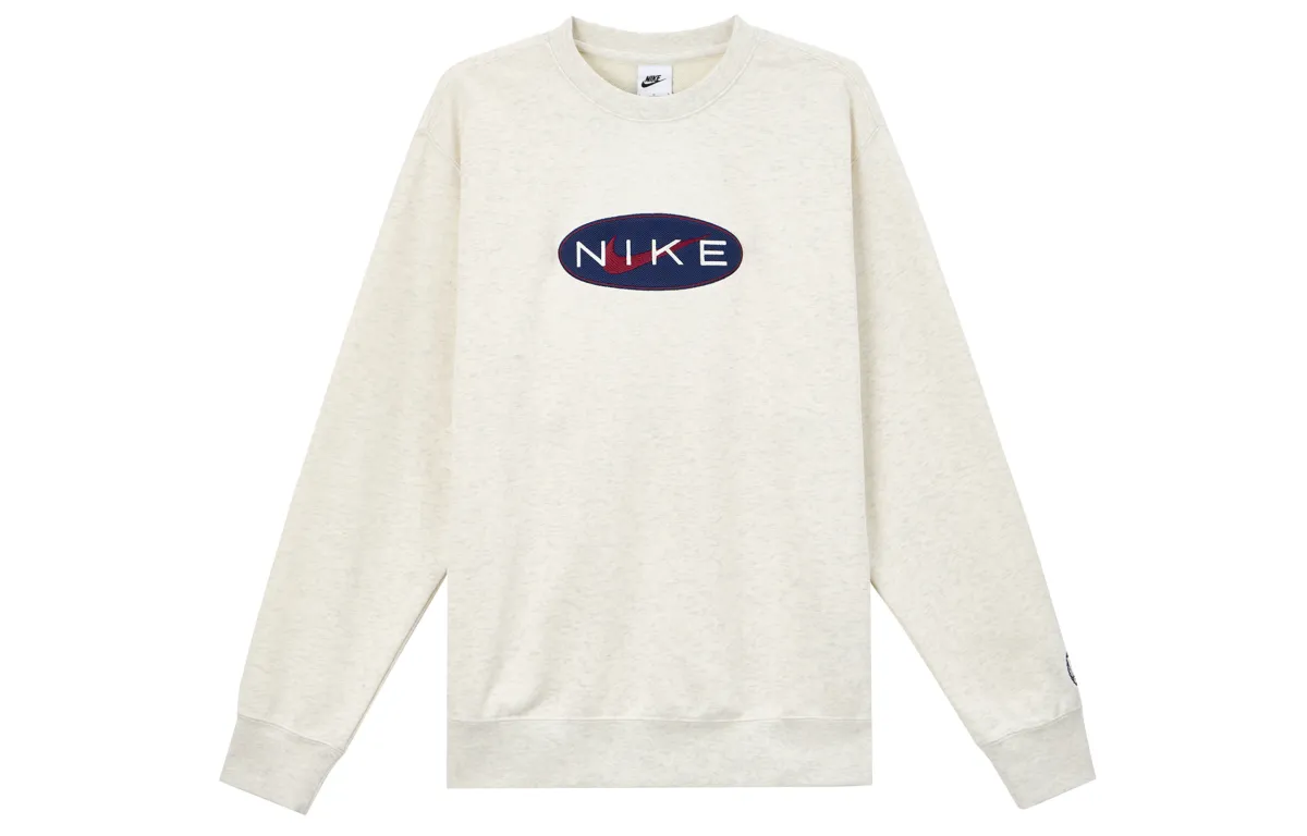 Nike Sweatshirts Men's White Crew Neck Moderate Regular