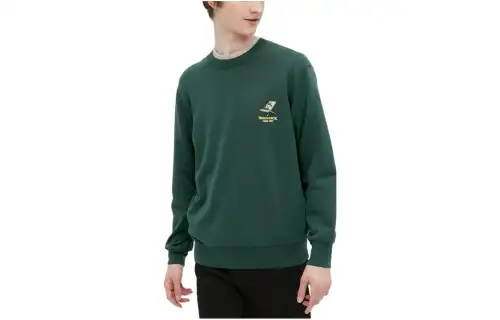 UNIQLO Sweatshirts Unisex Green Crew Neck Moderate Regular