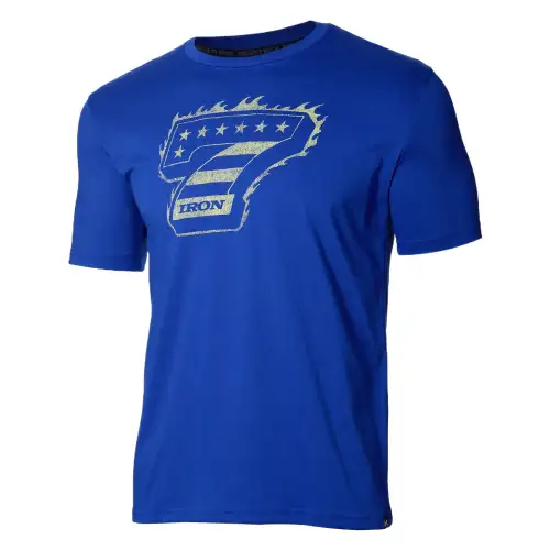 Under Armour UA Project Rock Iron T Shirt Men's Royal Team/Yellow Team 400