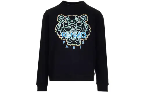 KENZO Sweatshirts Men's Black Crew Neck Moderate Other