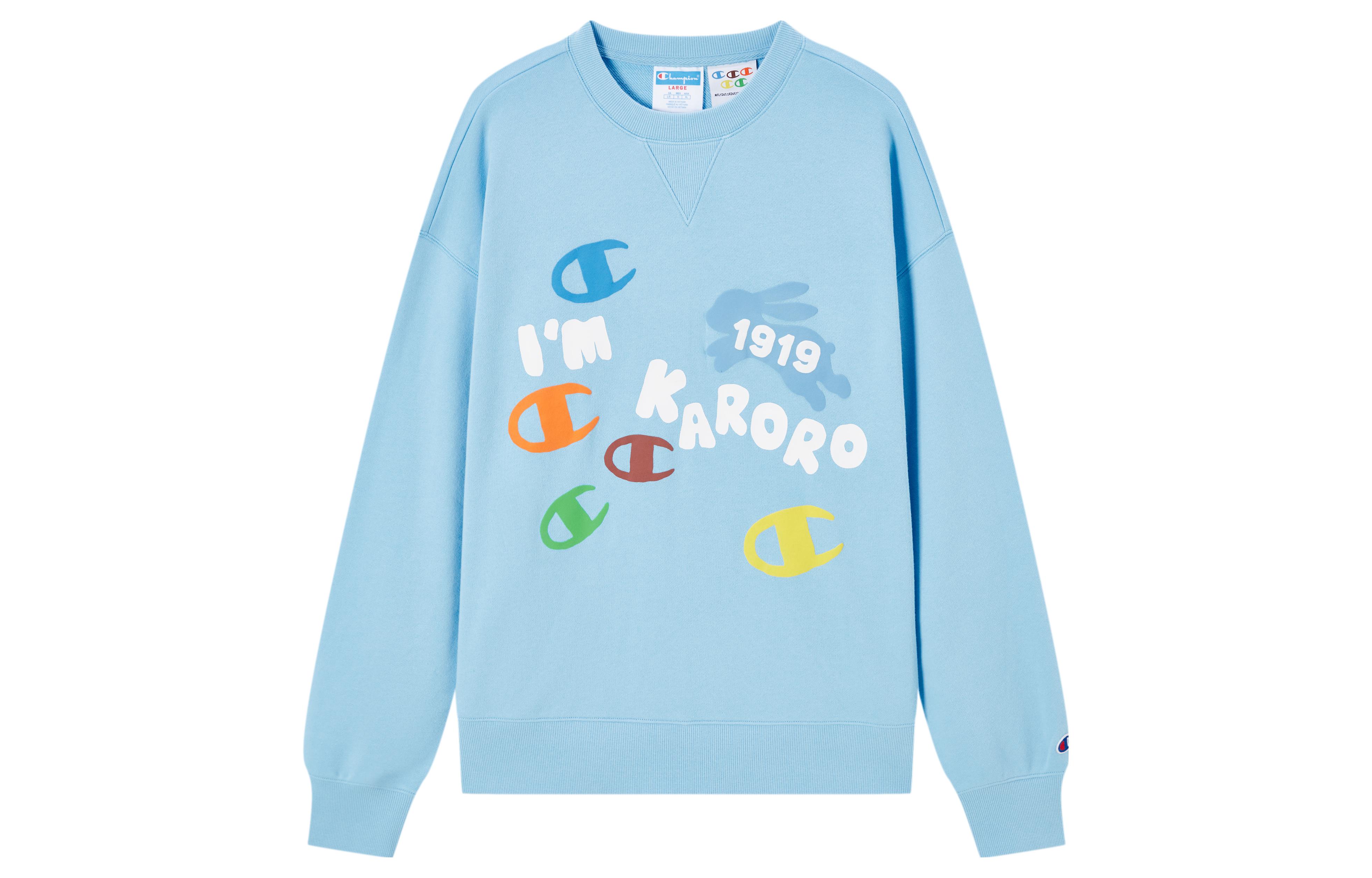 Champion X Melting Sadness Champion X Melting Sadness Collaboration Collection Sweatshirts Unisex Crew Neck Moderate Regular
