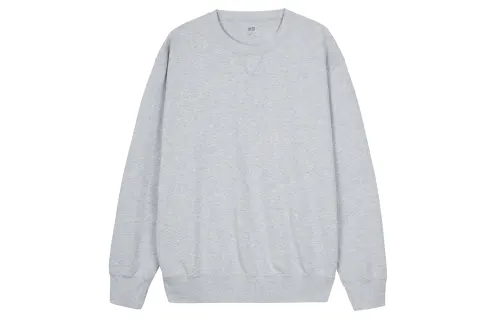 UNIQLO Sweatshirts Unisex Gray Crew Neck Moderate Other