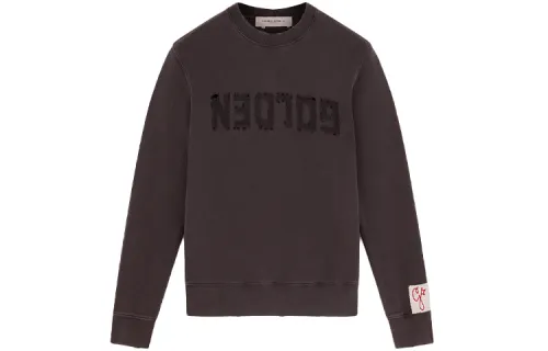 Golden Goose Sweatshirts Men's Coal Gray Crew Neck Moderate Regular