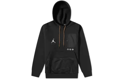 Jordan Sweatshirts Men's Black Hooded Moderate Regular