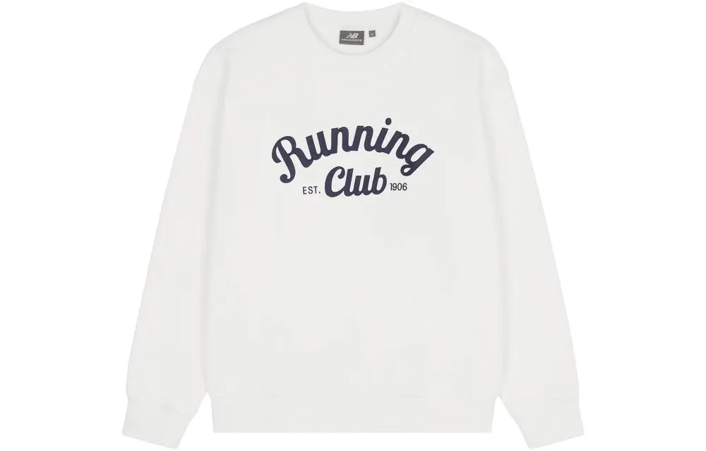 New Balance Sweatshirts Unisex Ivory White Crew Neck Moderate