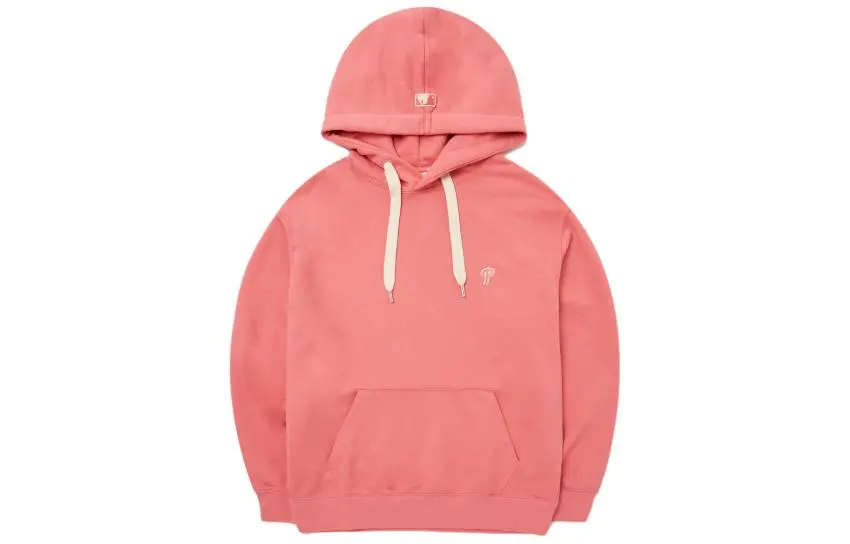 MLB Sweatshirts Unisex Coral Hooded (Non-detachable) Moderate Straight Fit