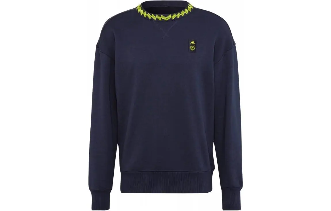 Adidas Sweatshirts Men's Navy Blue Crew Neck Moderate Regular