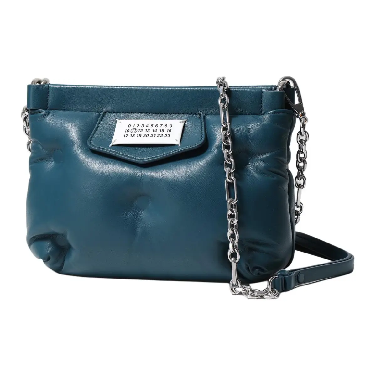 Maison Margiela Glam Slam Sheepskin Handheld Shoulder Bag, Crossbody Bag Women's Blue Green