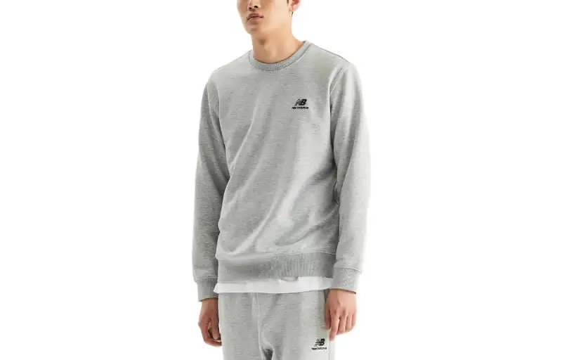 New Balance Sweatshirts Men's Gray Crew Neck Moderate Other