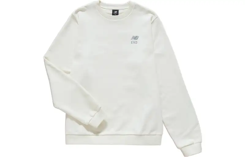 New Balance Sweatshirts Men's White Crew Neck Moderate Regular