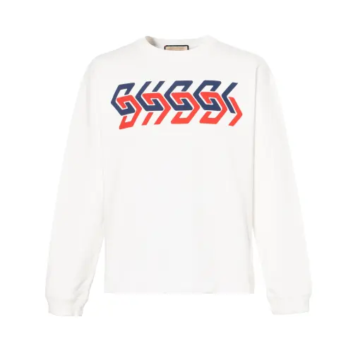 GUCCI Sweatshirts Men's White Crew Neck Moderate Other
