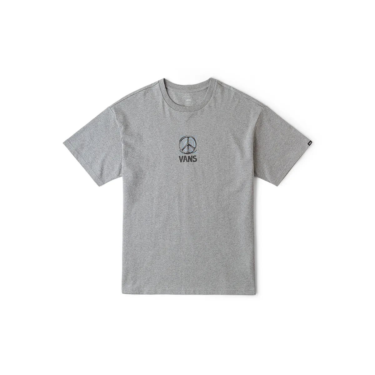 Vans T-Shirts Unisex Gray Crew Neck Moderate Straight Fit