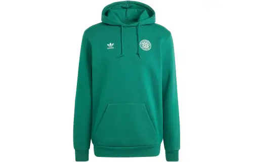 Adidas Originals Essential Celtic Fc Essentials Trefoil Hoodie Sweatshirt Men's Green