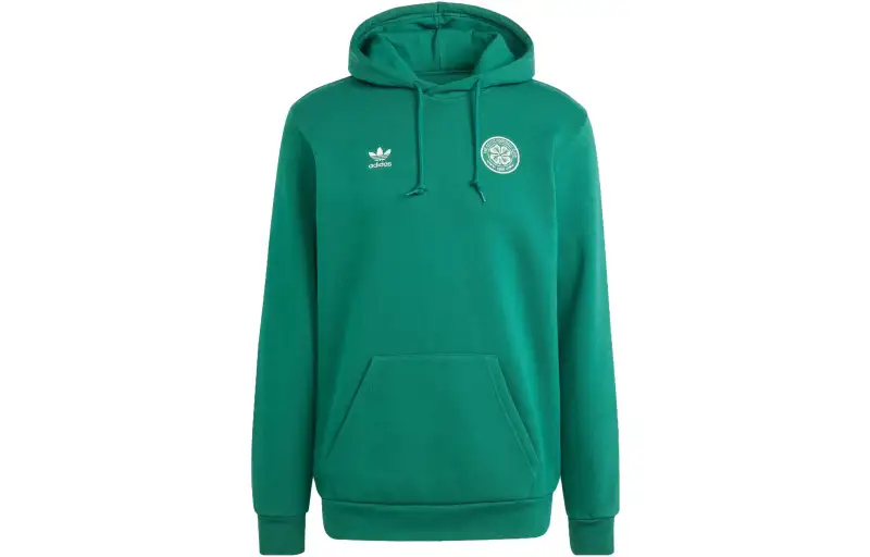 Adidas Originals Essential Celtic Fc Essentials Trefoil Hoodie Sweatshirt Men's Green