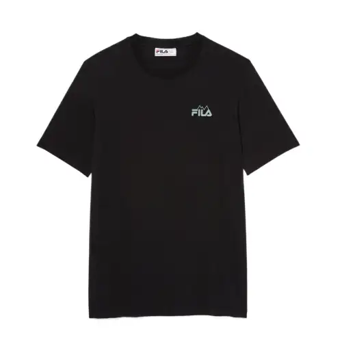 FILA T Shirts Men's Black Crew Neck Moderate Straight Fit