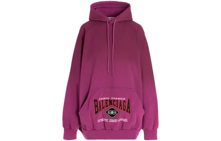 Balenciaga Sweatshirts Men's Rose Red Hooded Moderate Other