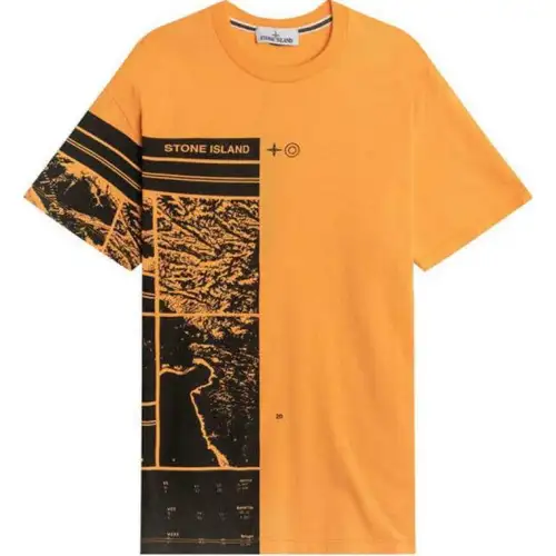 STONE ISLAND T Shirt Men's Orange