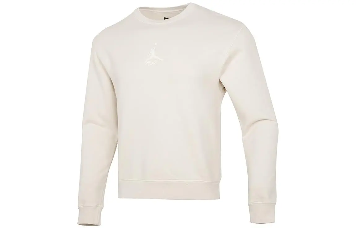 Jordan Sweatshirts Men's Beige Crew Neck Moderate Straight Fit
