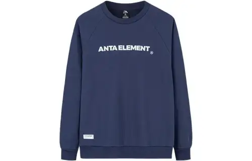 ANTA Life Collection Sweatshirts Unisex Dark Blue Crew Neck Moderate Regular