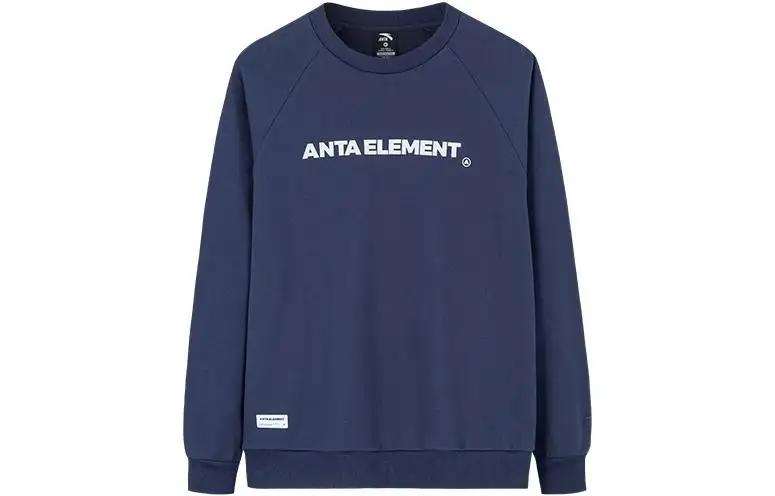 ANTA Life Collection Sweatshirts Unisex Dark Blue Crew Neck Moderate Regular
