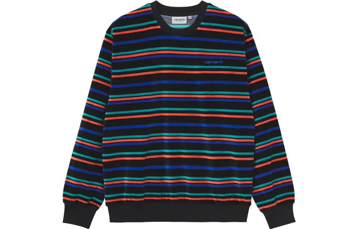Carhartt WIP Sweatshirts Men's Black Crew Neck Moderate Regular