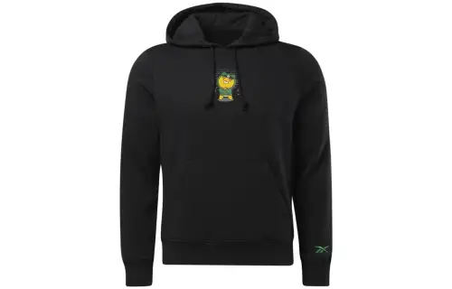 Reebok Sweatshirts Unisex Black Hooded Moderate Regular
