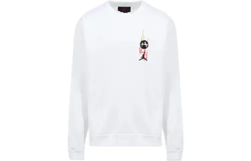 Jordan Brand X Rui Hachimura Sweatshirts Men's White Crew Neck Moderate Regular