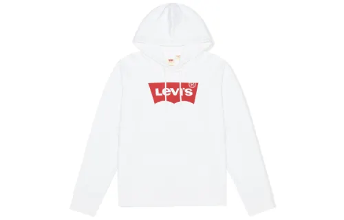Levis Sweatshirts Men's White Hooded Moderate Regular
