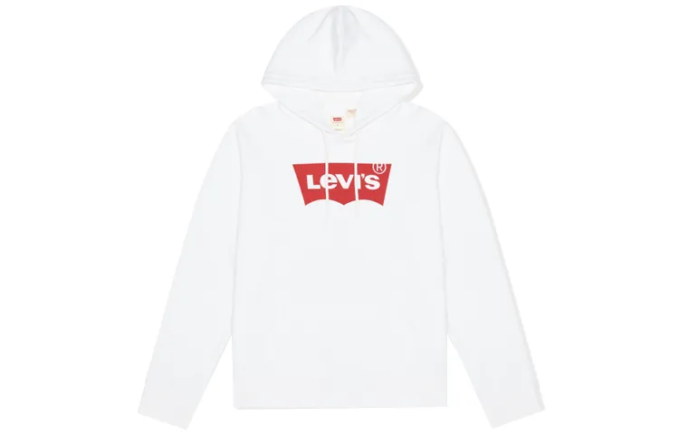 Levi's Sweatshirts Men's White Hooded (Non-detachable) Moderate Straight Fit
