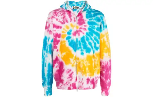 A BATHING APE Bape Sweatshirts Men's Multicolor Hooded Moderate Cardigan