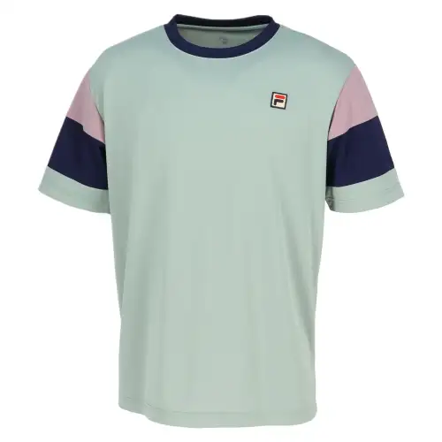 FILA T Shirts Men's Green Crew Neck Moderate