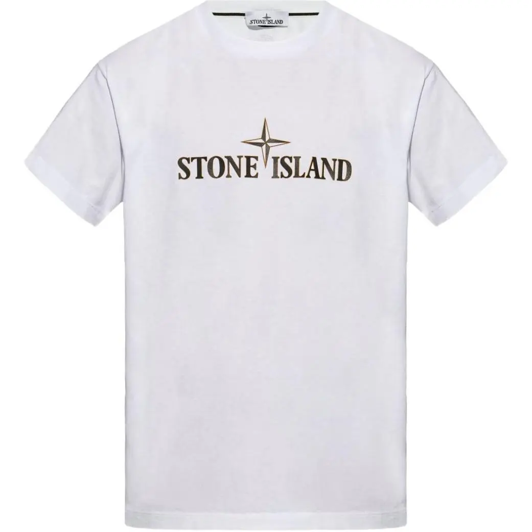 STONE ISLAND Compass print Cotton T shirt