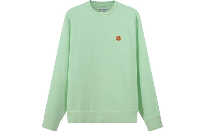 KENZO Sweatshirts Men's Light Green Crew Neck Moderate