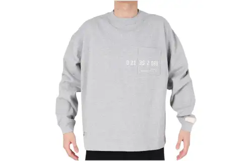 New Balance T Shirts Men's Gray Crew Neck Moderate Straight Fit