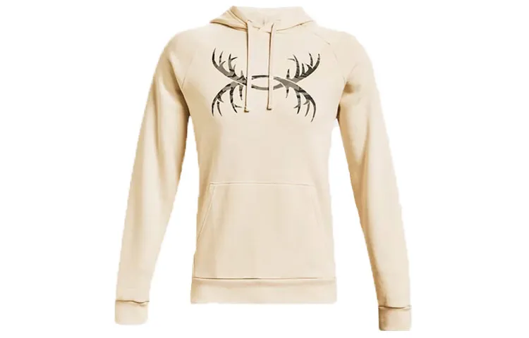 Under Armour Rival Sweatshirts Men's Ecru Hooded Thickened Other