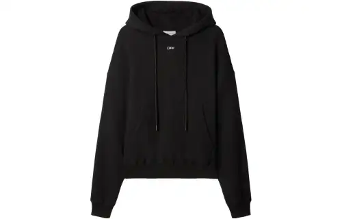 OFF WHITE Logo Print Cotton Hoodie