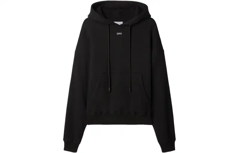 OFF WHITE Logo Print Cotton Hoodie