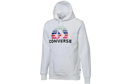 Converse Sweatshirts Men's White Hooded Moderate Regular