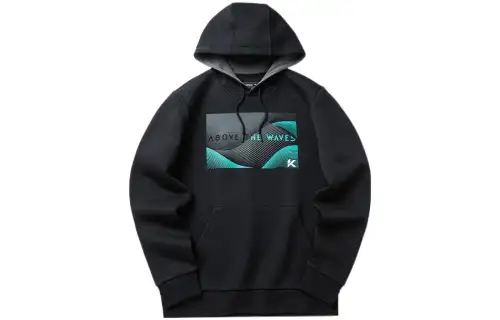 ANTA Basketball Collection Sweatshirts Men's Black Hooded Moderate