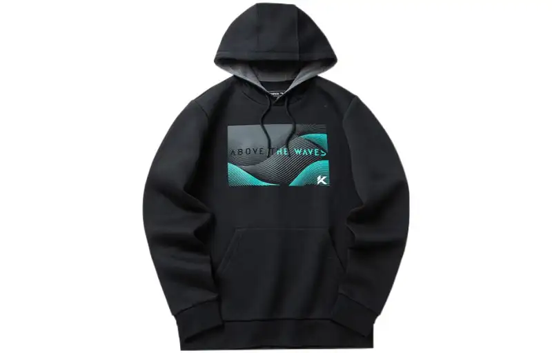 ANTA Basketball Collection Sweatshirts Men's Black Hooded Moderate