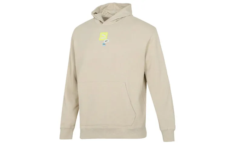 PUMA Sweatshirts Men's Ecru Hooded Moderate Regular